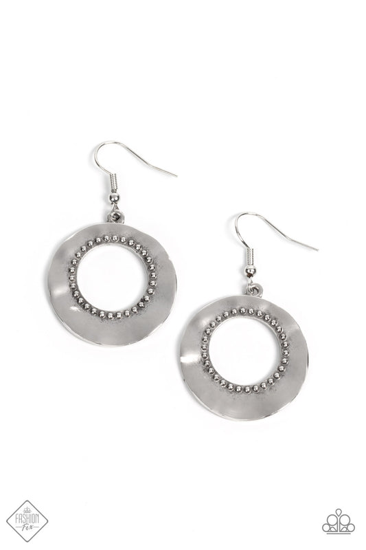 Paparazzi Desert Diversity Silver Fishhook Earrings - Fashion Fix Simply Santa Fe February 2022
