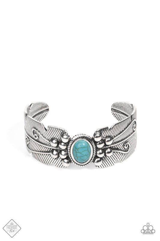 Paparazzi Desert Haven Blue Cuff Bracelet - Fashion Fix Simply Santa Fe January 2022