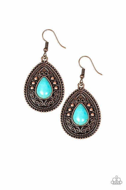 Paparazzi Desert Nirvana Copper Fishhook Earrings