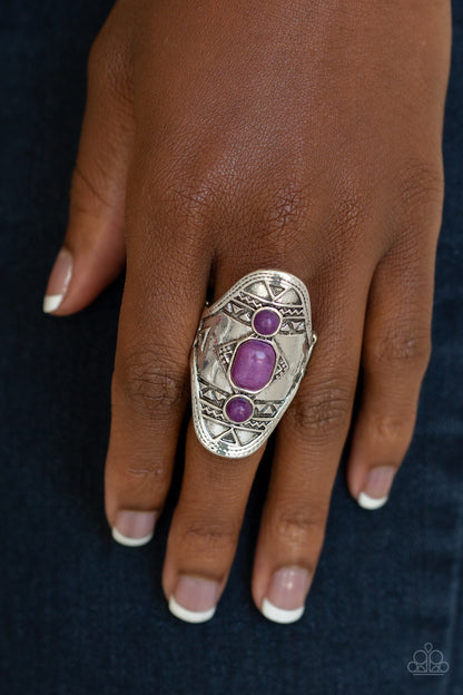 Paparazzi Desert Paint Purple Stone Ring
