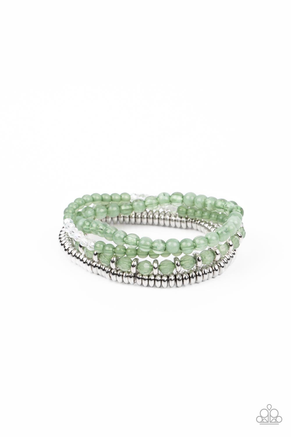 Paparazzi Destination Dreamscape Green Stretch Bracelet - P9WH-GRXX-203XX