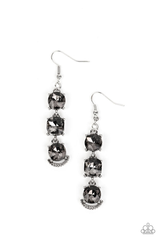 Paparazzi Determined to Dazzle Silver Fishhook Earrings - P5ST-SVXX-055XX