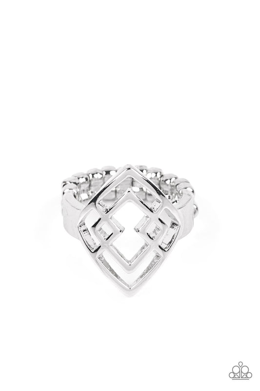 Paparazzi Diamond Duo Silver Ring - P4SE-SVXX-080XX