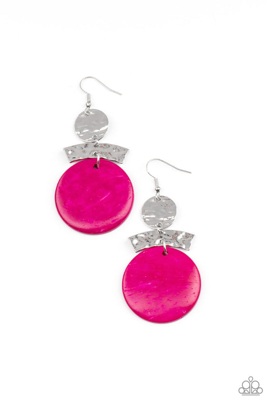 Paparazzi Diva Of My Domain Pink Fishhook Earrings - P5SE-PKXX-098XX