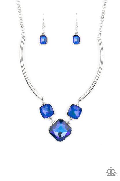 Paparazzi Divine IRIDESCENCE Blue Short Necklace - Life Of The Party Exclusive October 2020