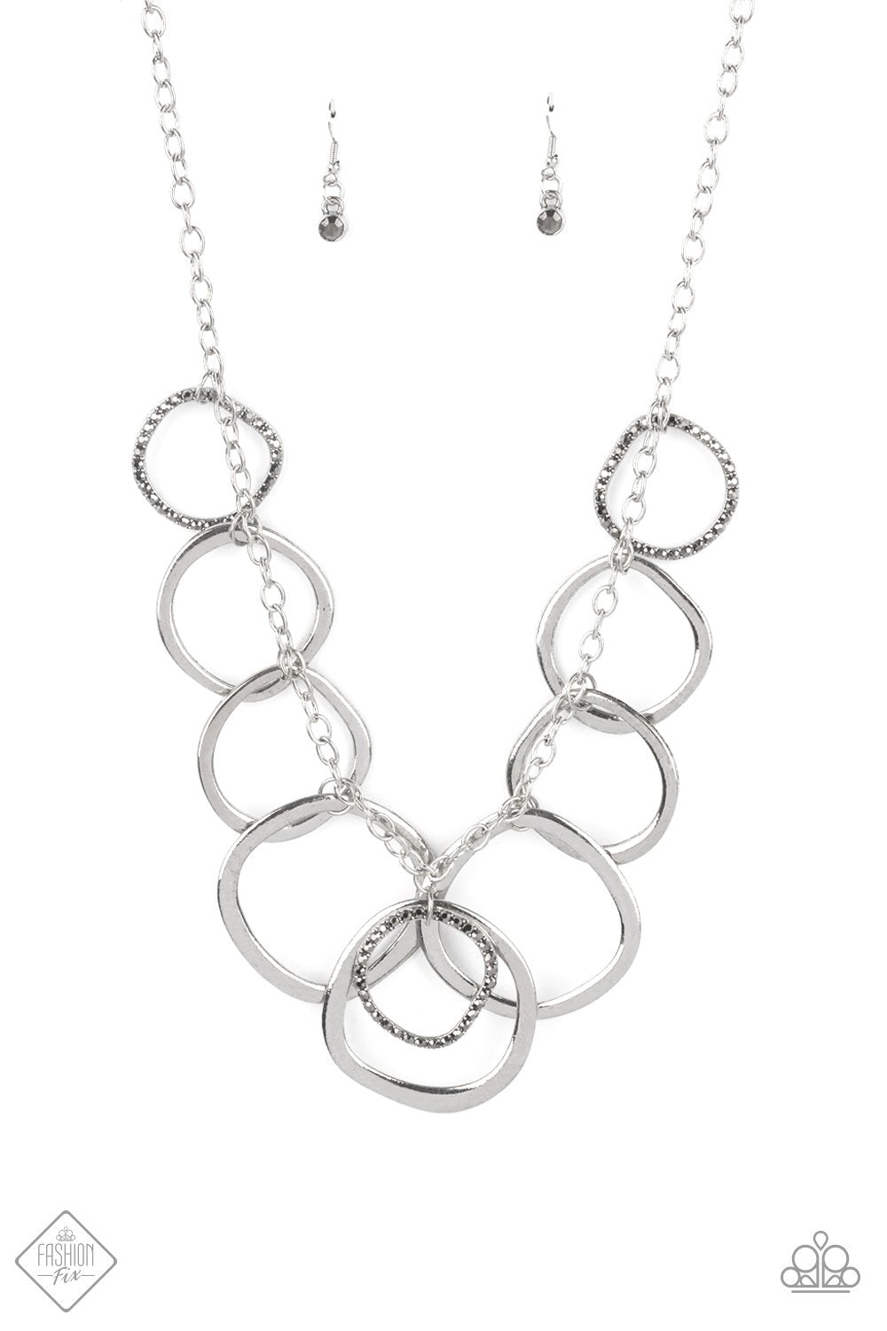 Paparazzi Dizzy With Desire Silver Short Necklace - Fashion Fix Magnificent Musings June 2021