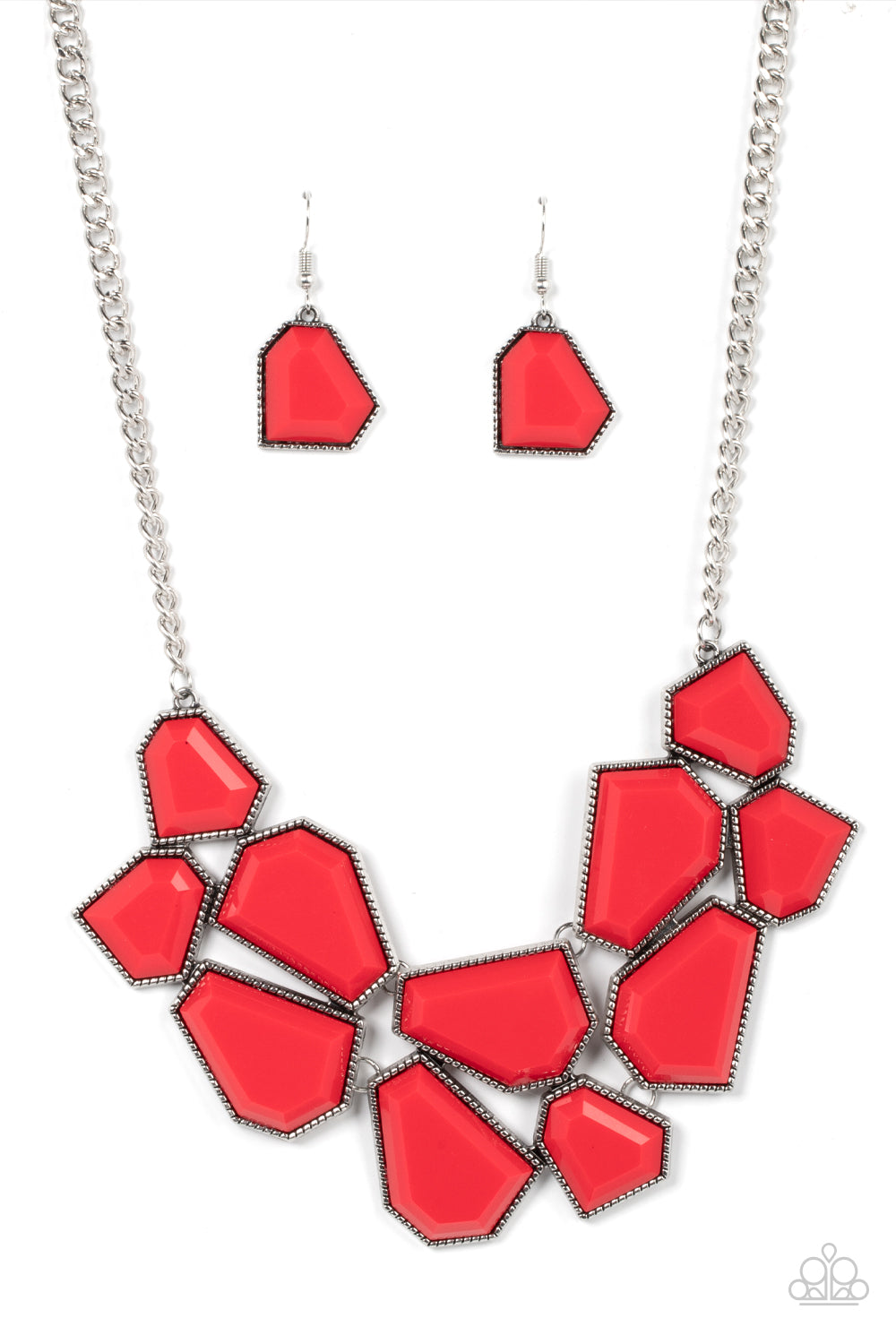 Paparazzi Double Defaced Red Short Necklace - P2ST-RDXX-092XX