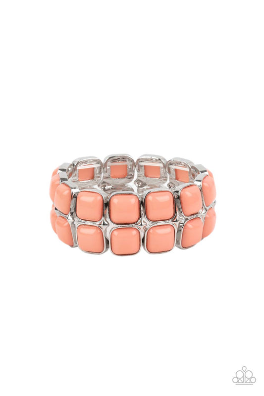 Paparazzi Double The DIVA-ttitude Orange Stretch Bracelet