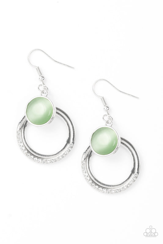 Paparazzi Dreamily Dreamland Green Fishhook Earrings - P5RE-GRXX-088XX