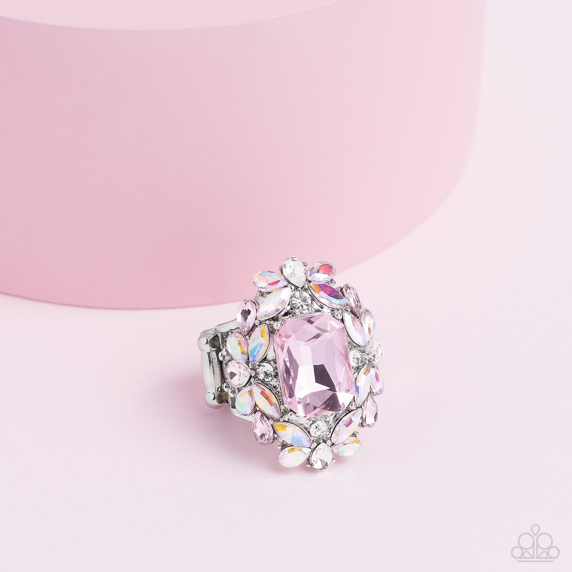 Paparazzi Dynamic Diadem Pink Ring - Life of the Party April 2023 - P4RE-PKXX-280XX