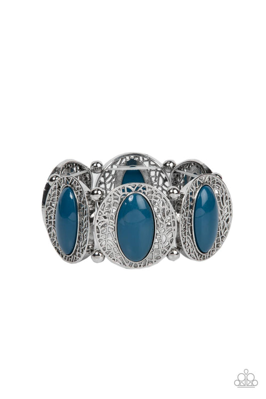 Paparazzi Eastern Escapade Blue Stretch Bracelet - P9SE-BLXX-381XX