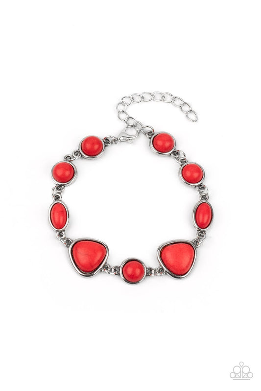 Paparazzi Eco-Friendly Fashionista Red Clasp Bracelet