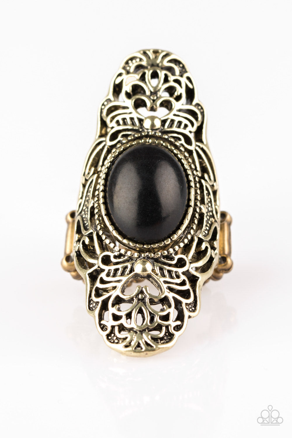 Paparazzi Ego Trippin' Brass Stone Ring