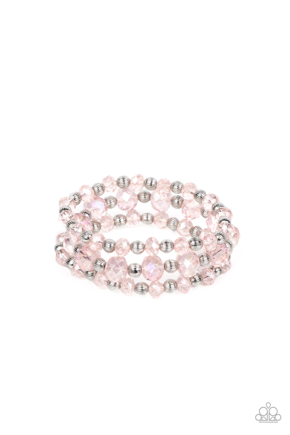 Paparazzi Eiffel Tower Tryst Pink Stretch Bracelet - P9RE-PKXX-265XX