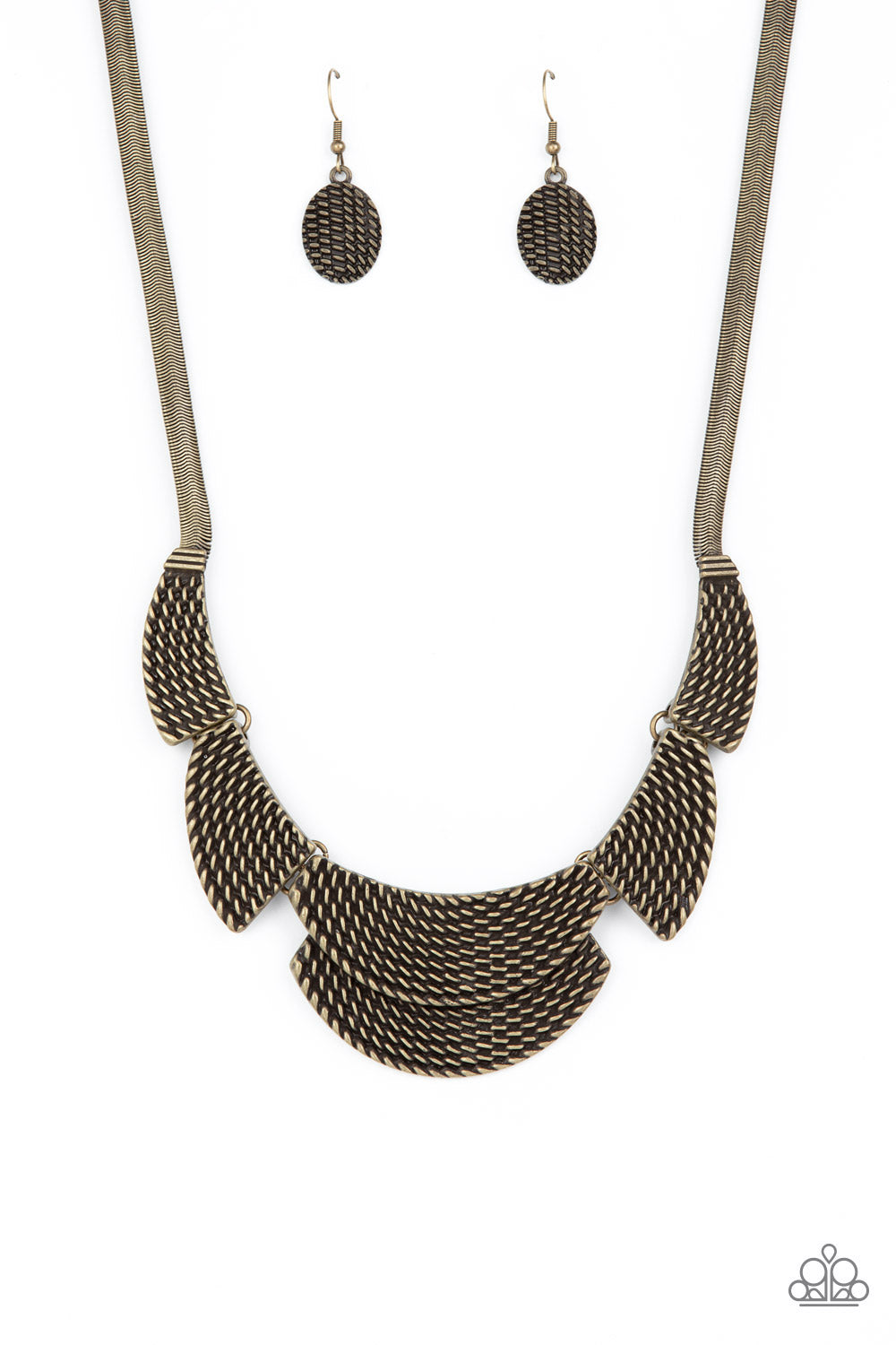 Paparazzi Empress Empire Brass Short Necklace - P2ED-BRXX-128XX