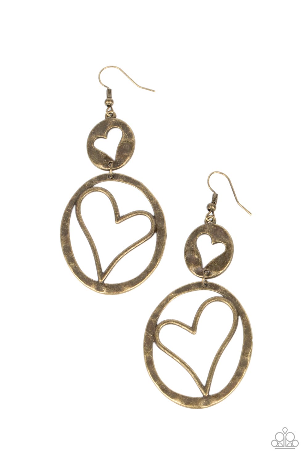 Paparazzi Enchanting Echo Brass Fishhook Earrings - P5RE-BRXX-127XX