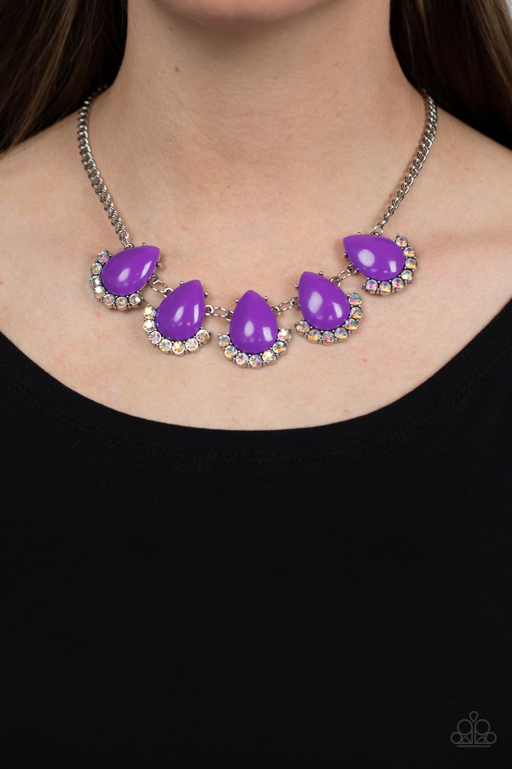 Paparazzi Ethereal Exaggerations Purple Short Necklace - P2WH-PRXX-429XX