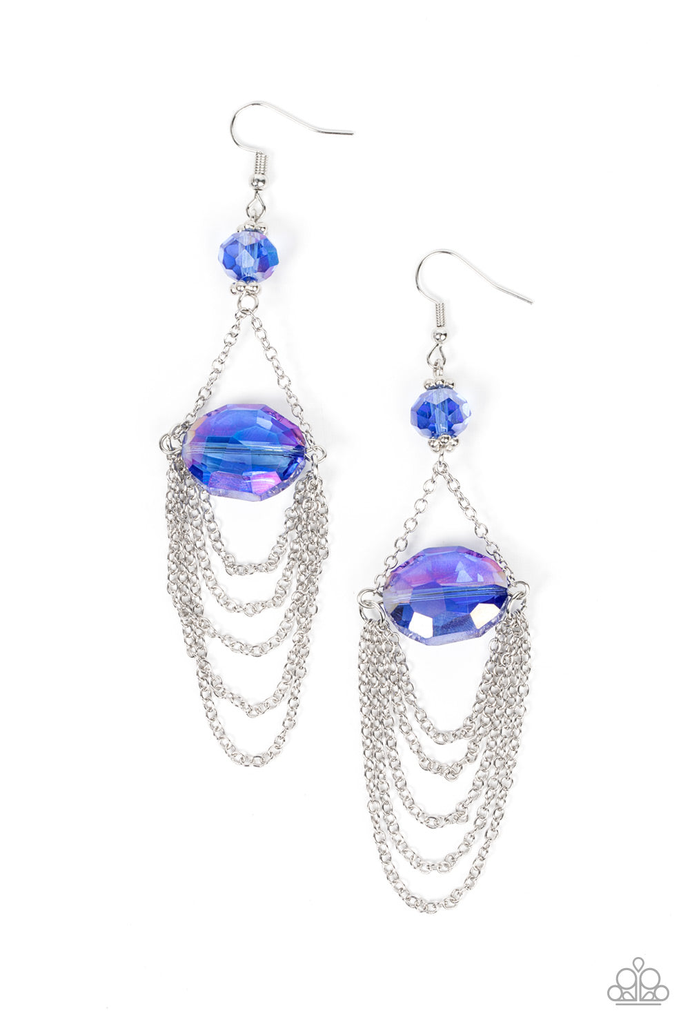 Paparazzi Ethereally Extravagant Blue Fishhook Earrings - P5RE-BLXX-259XX