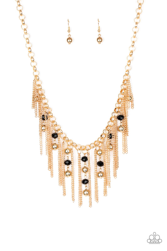 Paparazzi Ever Rebellious Gold Short Necklace - P2ED-GDXX-101XX