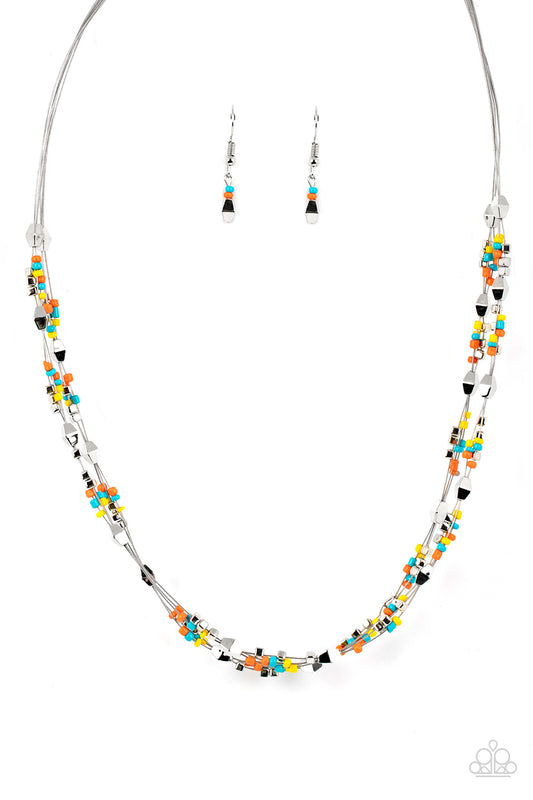 Paparazzi Explore Every Angle Multi Short Necklace - P2SE-MTXX-240HA