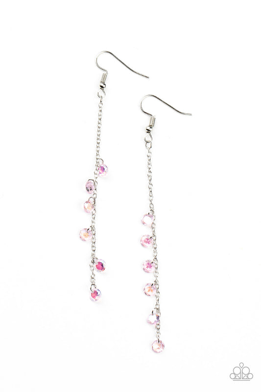 Paparazzi Extended Eloquence Pink Fishhook Earrings - P5DA-PKXX-040XX