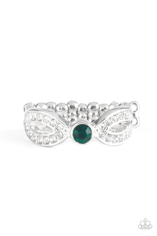 Paparazzi Extra Side Of Elegance Green Ring - P4RE-GRXX-087XX