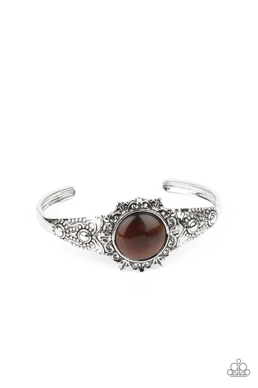 Paparazzi Extravagantly Enchanting Brown Cuff Bracelet - P9RE-BNXX-165XX