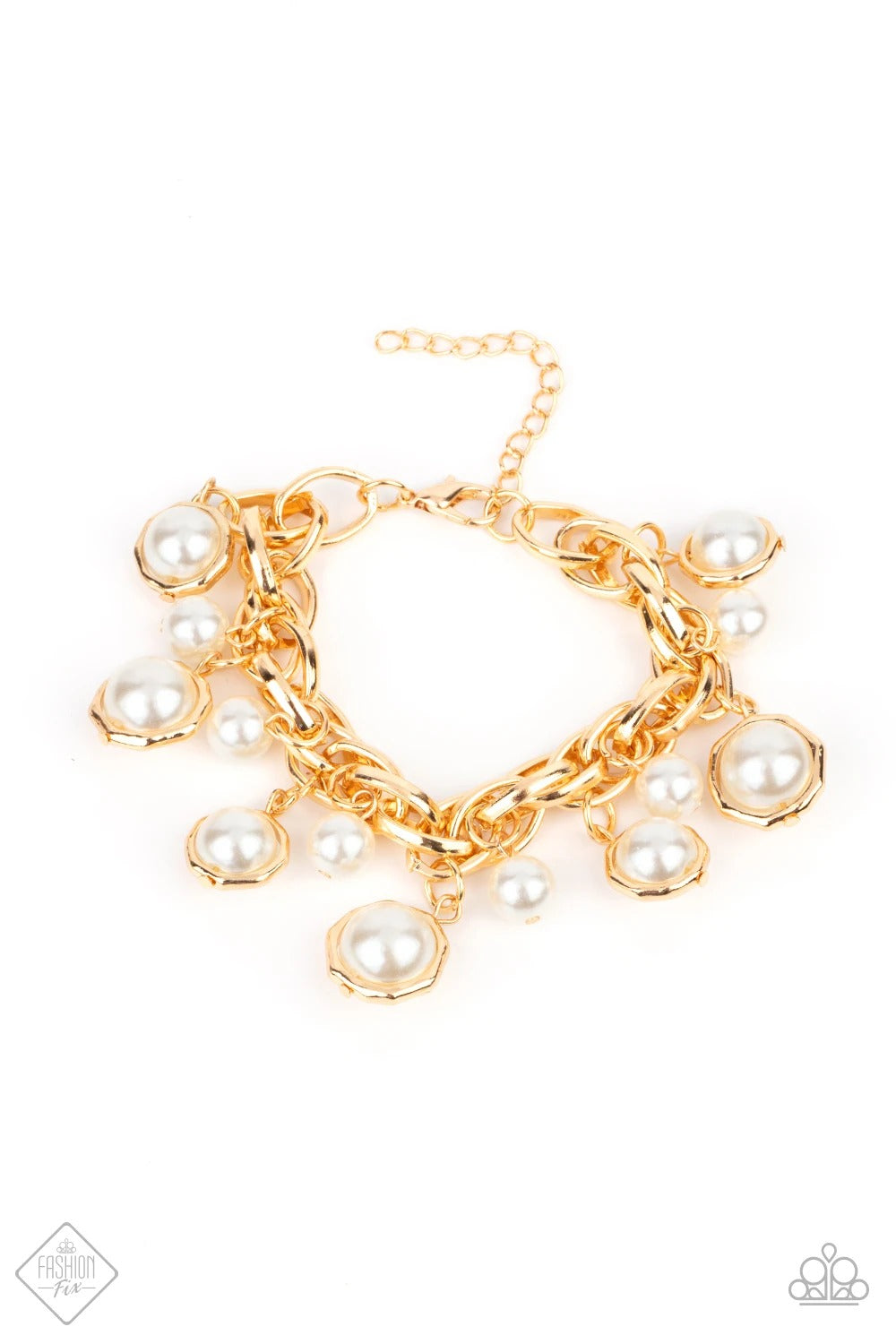 Paparazzi Orbiting Opulence Gold Clasp Bracelet - Fashion Fix Fiercely 5th Avenue August 2021