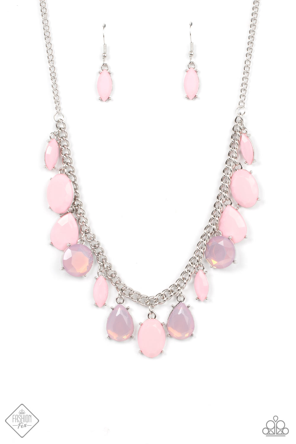 Paparazzi Fairytale Fortuity Pink Short Necklace - Fashion Fix Glimpses of Malibu February 2022