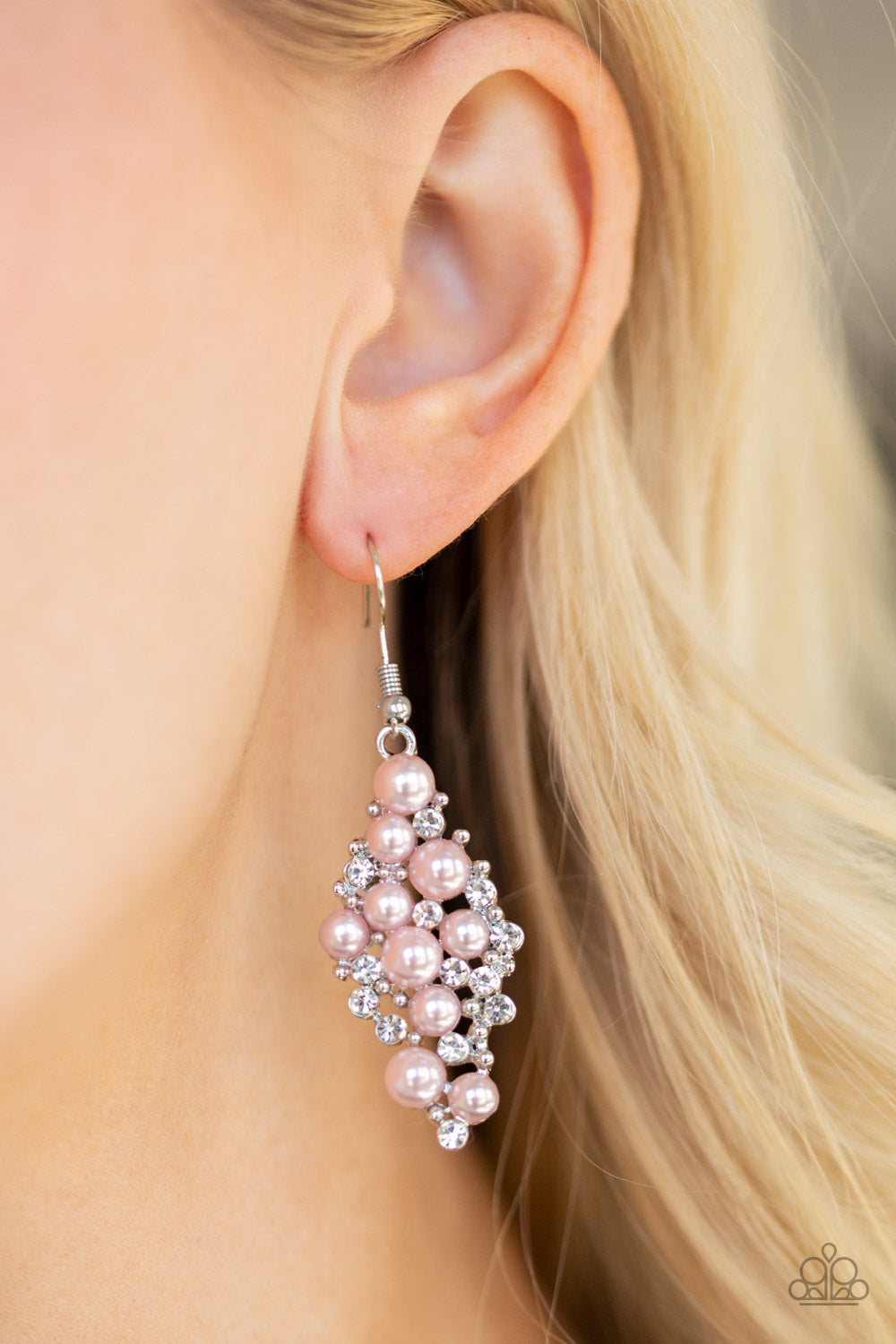 Paparazzi Famous Fashion Pink Fishhook Earrings