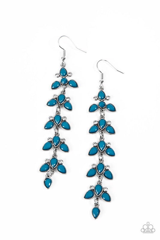 Paparazzi Fanciful Foliage Blue Fishhook Earrings - P5RE-BLXX-249XX