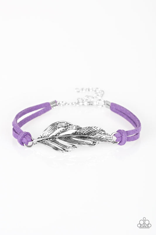 Paparazzi Faster Than Flight Purple Clasp Bracelet - P9SE-PRXX-093XX