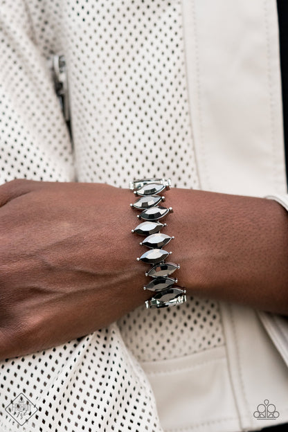 Paparazzi Fiercely Fragmented Silver Stretch Bracelet - Fashion Fix Magnificent Musings October 2020