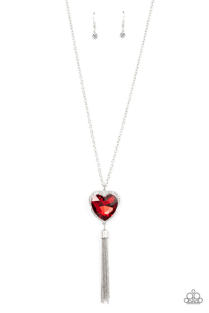 Paparazzi Finding My Forever Red Long Necklace - P2WH-RDXX-309XX