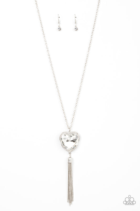 Paparazzi Finding My Forever White Long Necklace - P2WH-WTXX-295XX