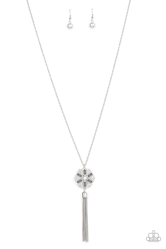 Paparazzi Fine Florals Silver Long Necklace - P2RE-SVXX-361XX