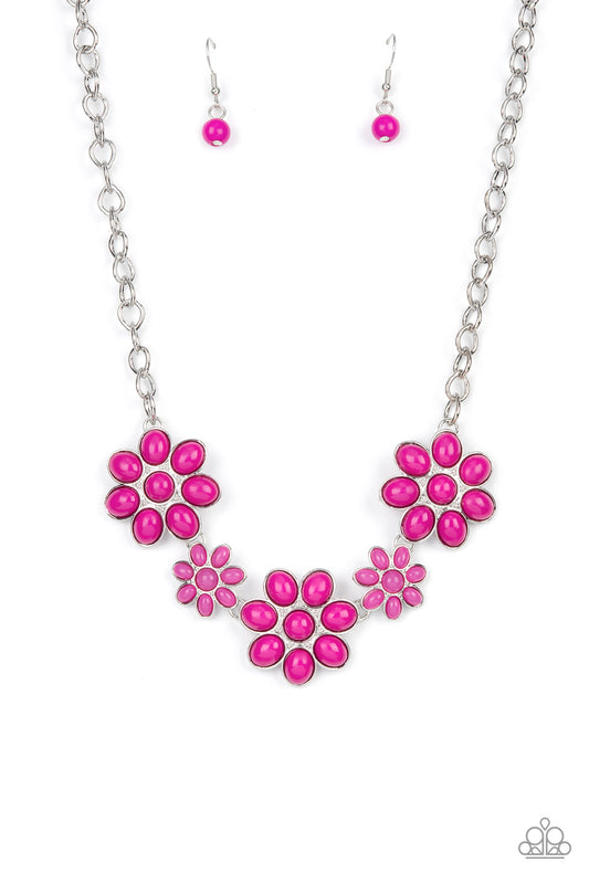 Paparazzi Flamboyantly Flowering Pink Short Necklace - P2ST-PKXX-110XX