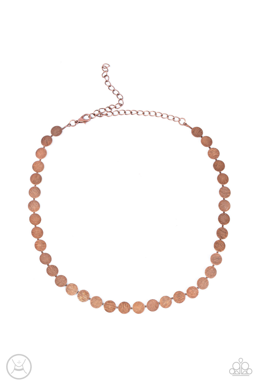 Paparazzi Flash Mob Flicker Copper Choker Necklace - P2CH-CPXX-049XX