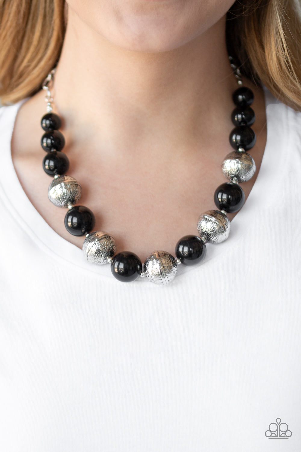 Paparazzi Floral Fusion Black Short Necklace - P2ST-BKXX-097XX