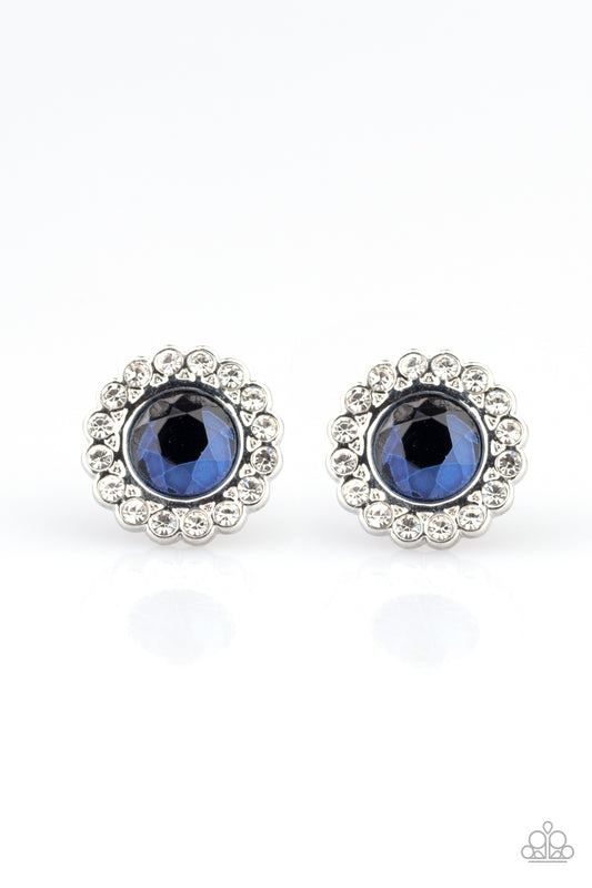 Paparazzi Floral Glow Blue Post Earrings - P5PO-BLXX-102XX