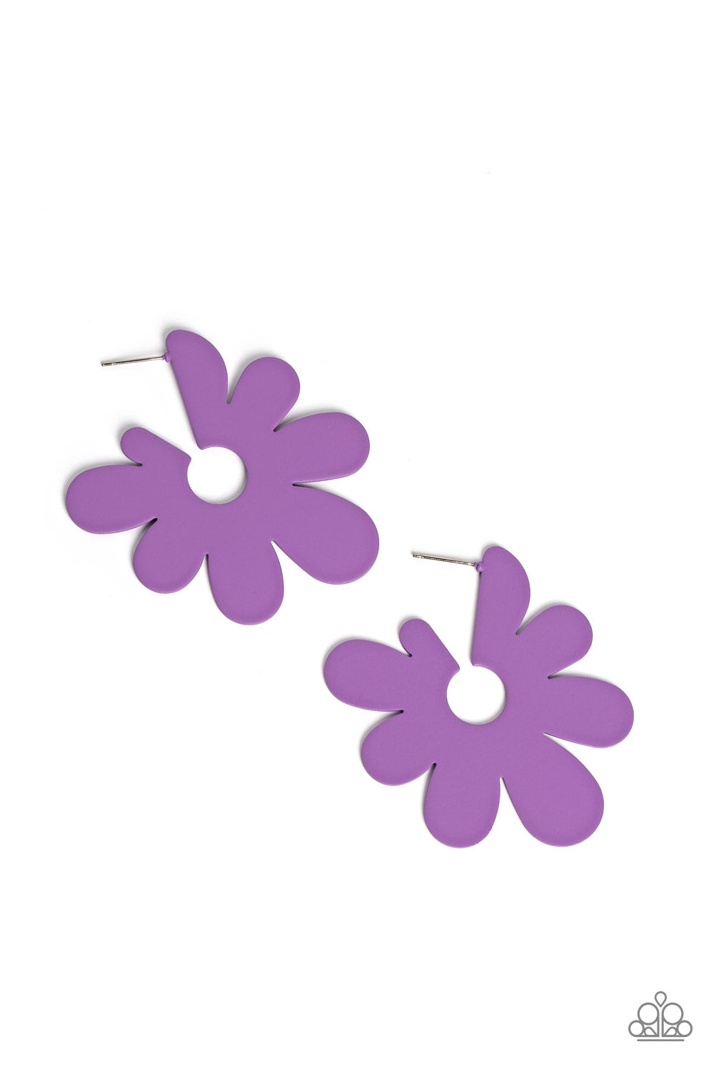 Paparazzi Flower Power Fantasy Purple Post Earrings - P5HO-PRXX-019XX