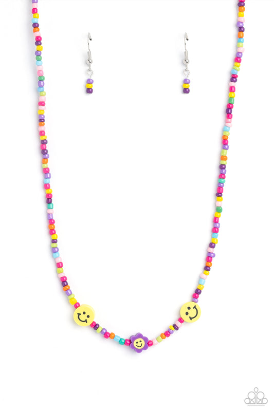 Paparazzi Flower Power Pageant Purple Short Necklace - P2DA-PRXX-129XX
