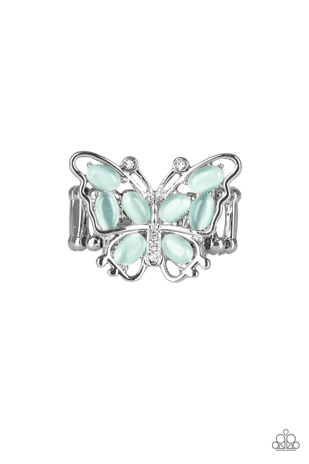Paparazzi Flutter Flair Blue Butterfly Ring