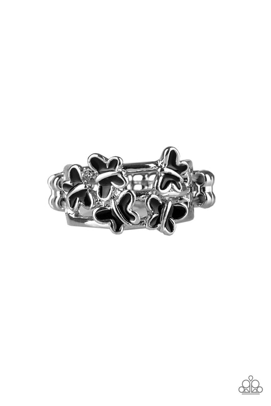 Paparazzi Fluttering Fashion Black Ring