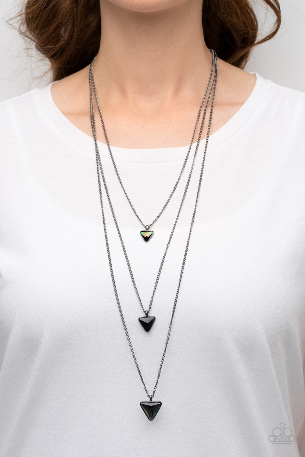 Paparazzi Follow the LUSTER Black Long Necklace - P2ED-BKXX-188XX