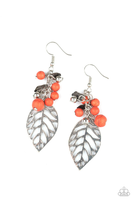 Paparazzi Forest Frontier Orange Fishhook Earrings