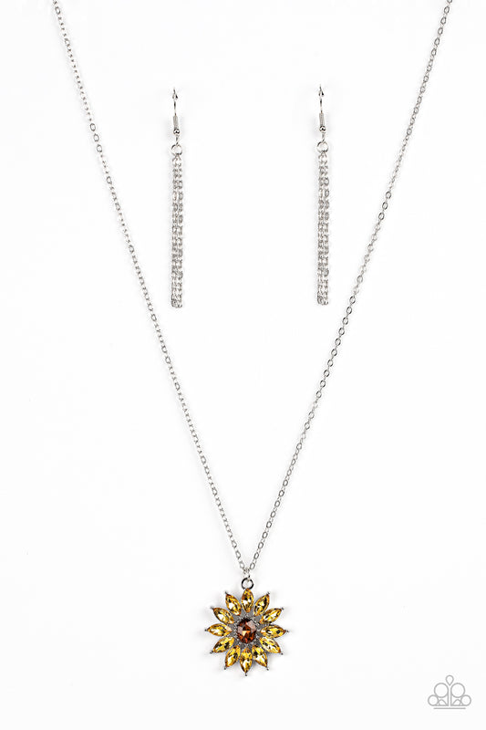 Paparazzi Formal Florals Yellow Short Necklace - P2WH-YWXX-266XX