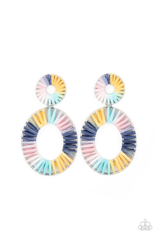 Paparazzi Foxy Flamenco Multi Post Earrings - Life of the Party March 2021