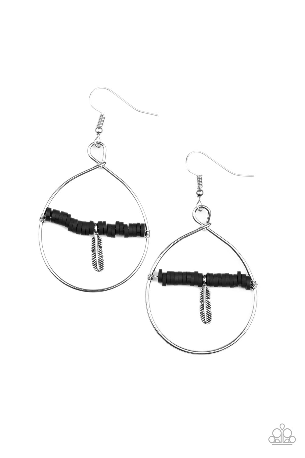 Paparazzi Free Bird Freedom Black Fishhook Earrings - P5SE-BKXX-244XX