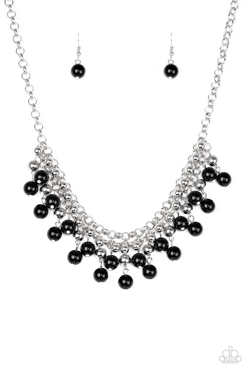 Paparazzi black deals bead necklace